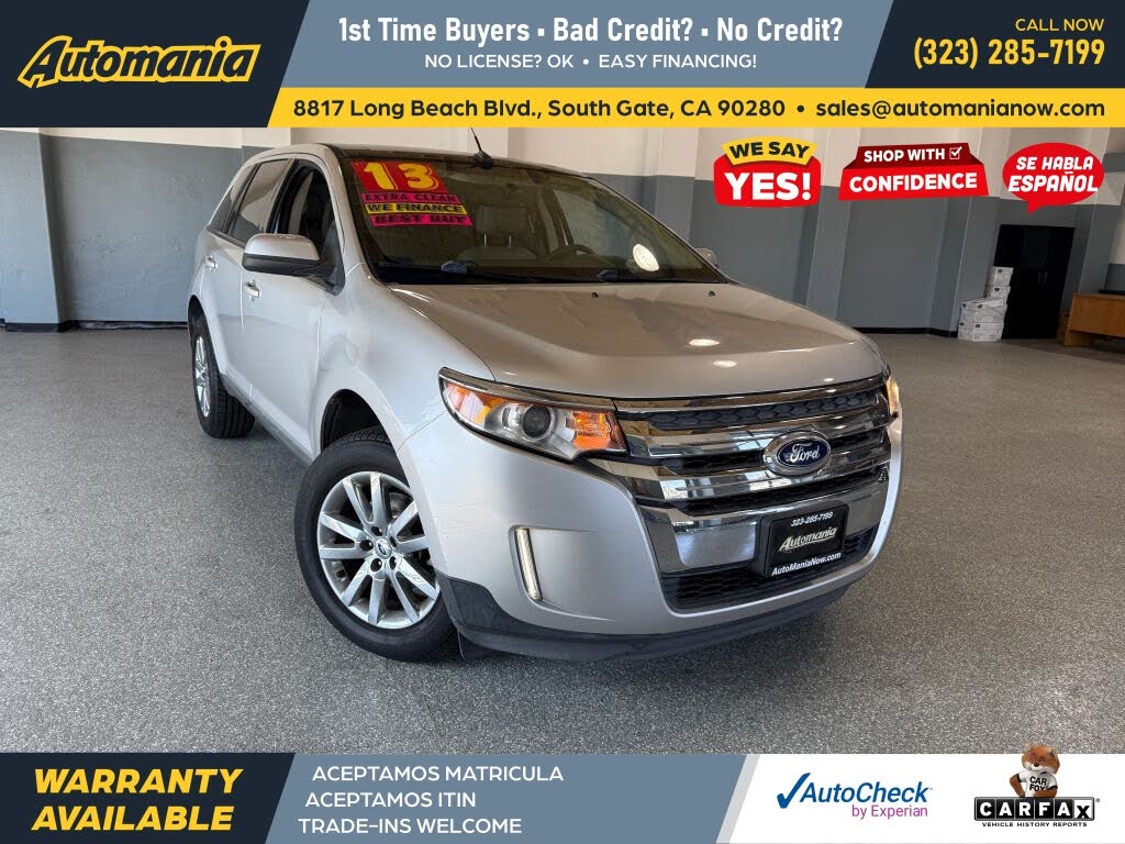 Silver 2013 Ford Edge SUV / Crossover Front-Wheel Drive 6-Speed Automatic