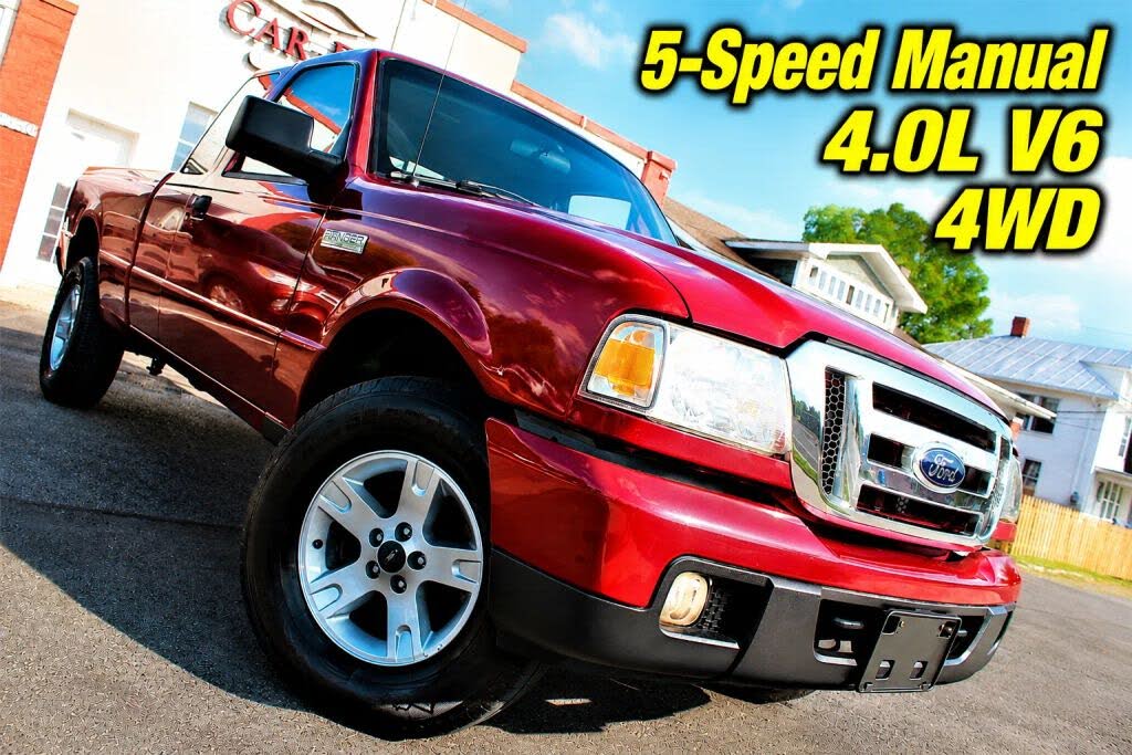 Red 2006 Ford Ranger Pickup Truck Four-Wheel Drive 5-Speed Manual