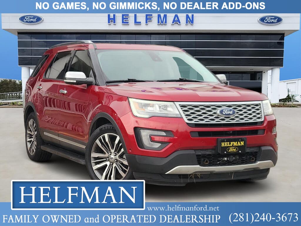 Ruby Red Metallic Tinted Clearcoat 2017 Ford Explorer SUV / Crossover All-Wheel Drive Automatic