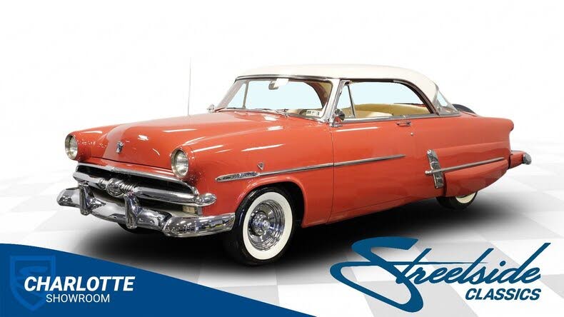 Pink (Coral & Cream) 1953 Ford Crestline Sedan  3-Speed Automatic