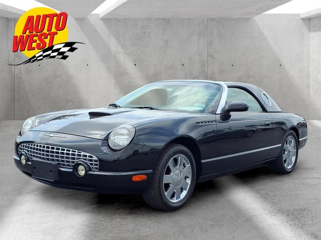 Black 2002 Ford Thunderbird Convertible Rear-Wheel Drive Automatic