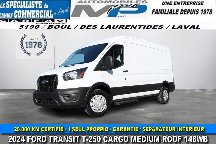 White 2024 Ford Transit Cargo Van Rear-Wheel Drive Automatic