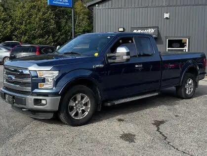Blue 2016 Ford F-150 Pickup Truck Four-Wheel Drive Automatic