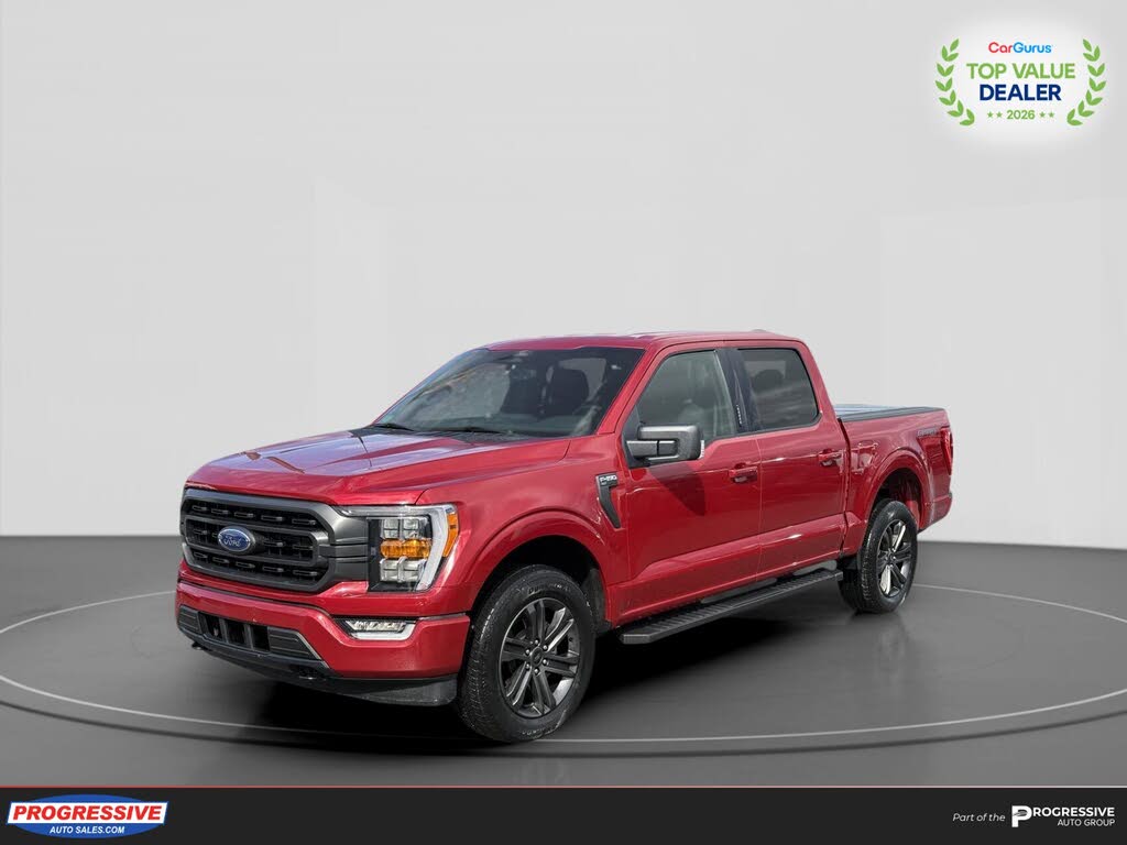 Red 2022 Ford F-150 Pickup Truck Four-Wheel Drive Automatic
