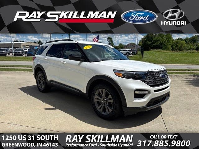 White Metallic 2023 Ford Explorer SUV / Crossover All-Wheel Drive Automatic