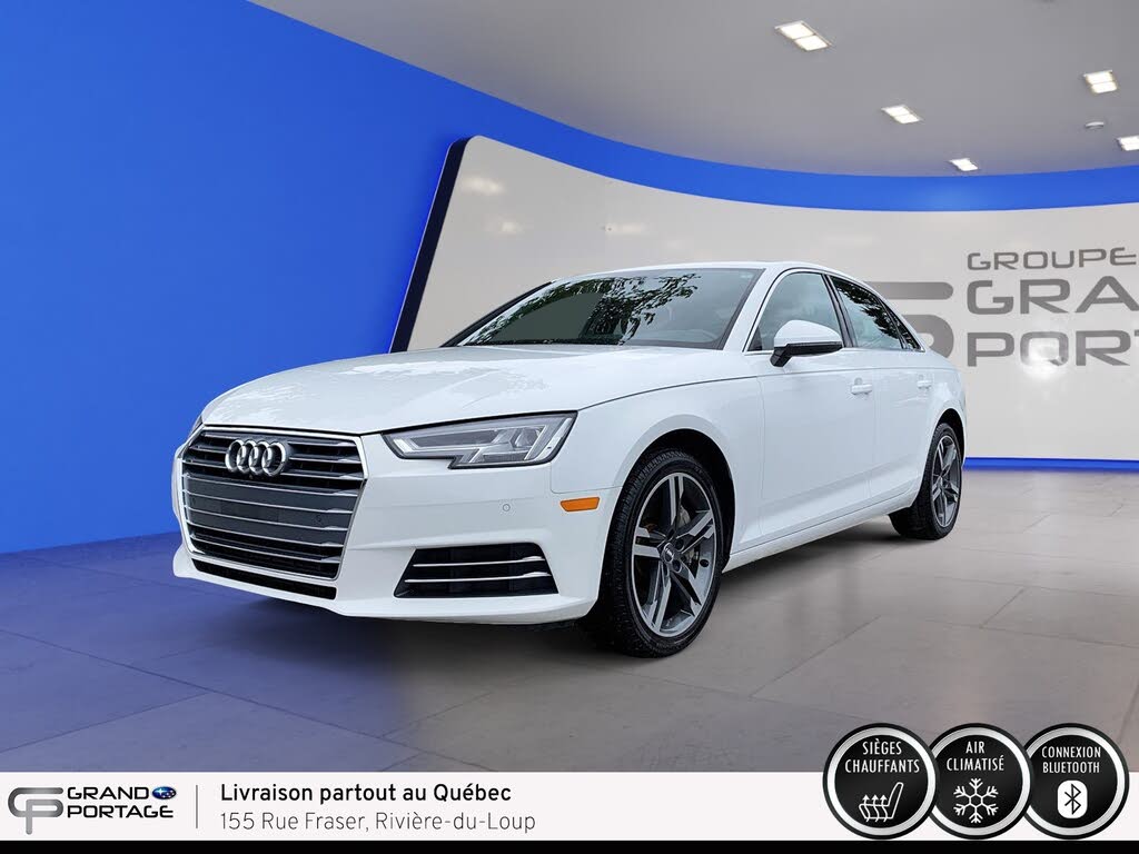 White 2017 Audi A4 Sedan  Automatic
