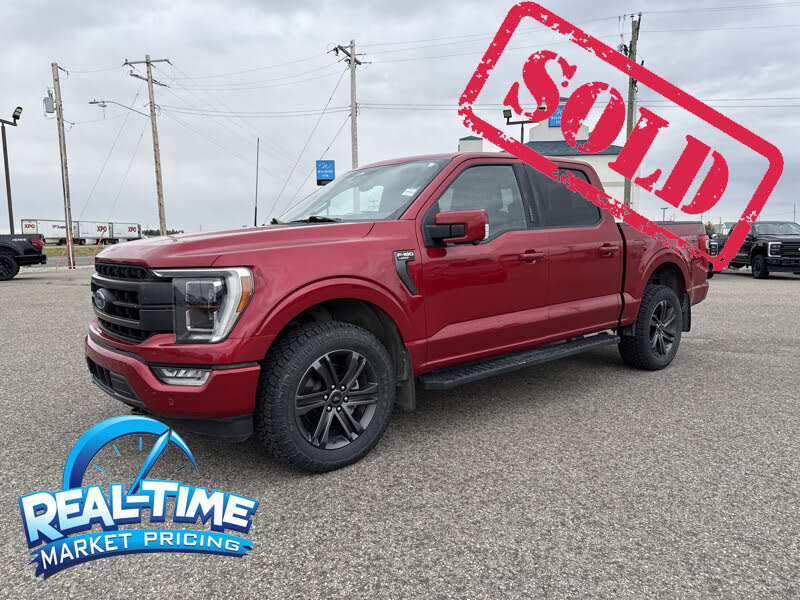 Red 2022 Ford F-150 Pickup Truck Four-Wheel Drive Automatic