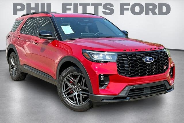 Red Metallic 2025 Ford Explorer SUV / Crossover All-Wheel Drive Automatic