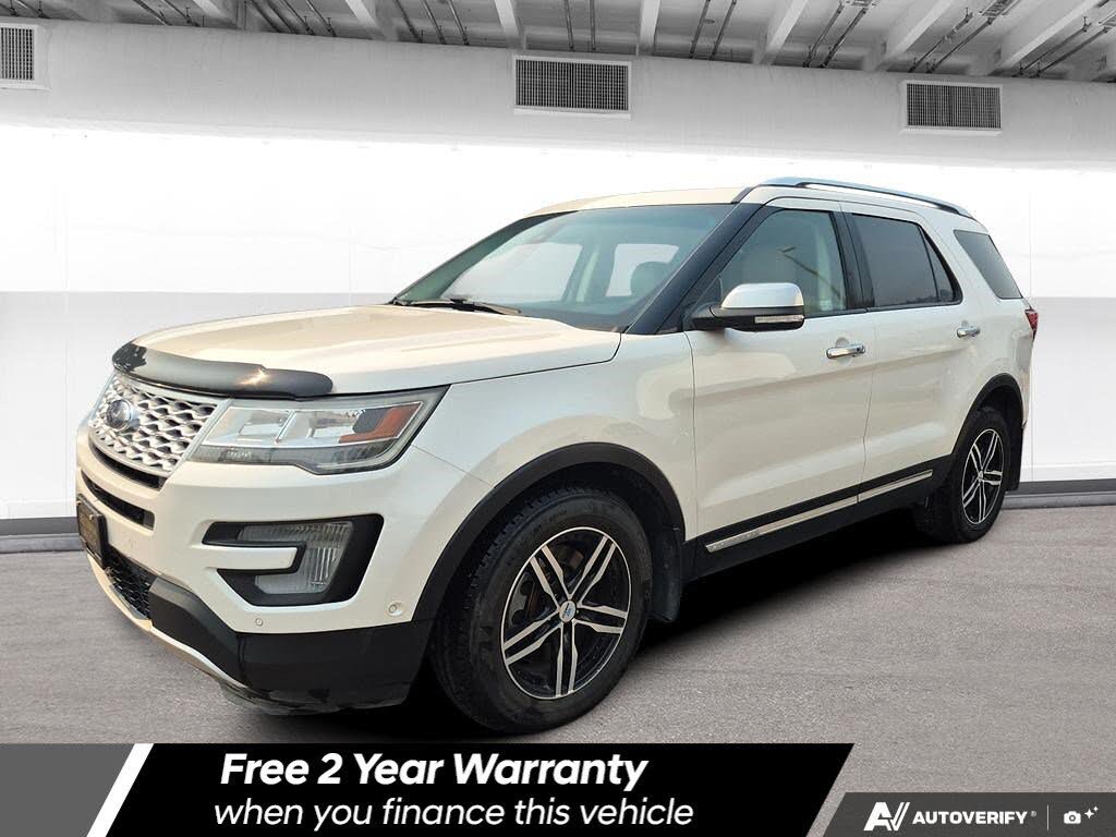 White 2016 Ford Explorer SUV / Crossover All-Wheel Drive Automatic