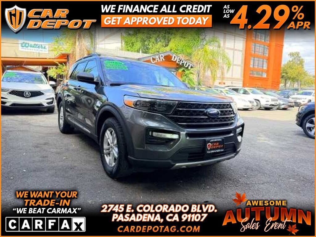 Gray 2020 Ford Explorer SUV / Crossover Rear-Wheel Drive Automatic