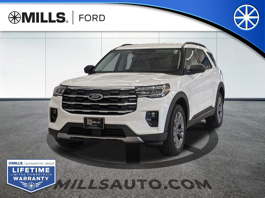 Star White Metallic Tri-Coat 2026 Ford Explorer SUV / Crossover All-Wheel Drive Automatic