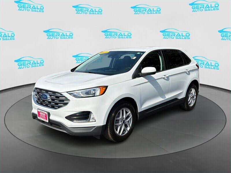 Star White Metallic Tri-Coat 2021 Ford Edge SUV / Crossover All-Wheel Drive Automatic