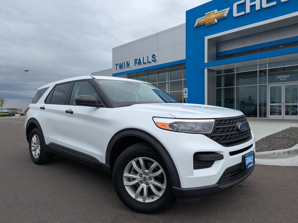 White 2021 Ford Explorer SUV / Crossover All-Wheel Drive Automatic