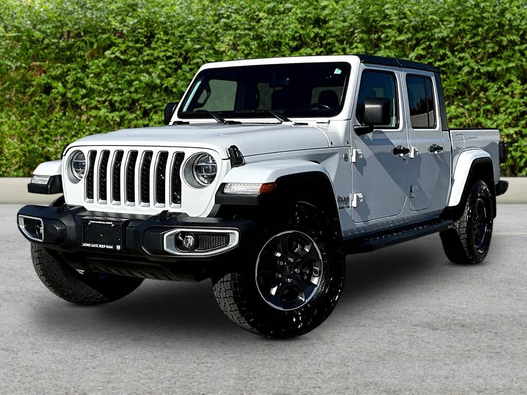 White 2020 Jeep Gladiator Pickup Truck Four-Wheel Drive Manual