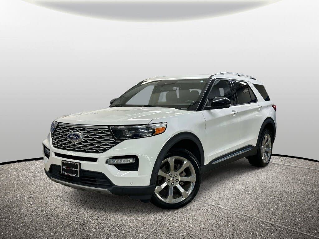 White Metallic 2020 Ford Explorer SUV / Crossover All-Wheel Drive Automatic