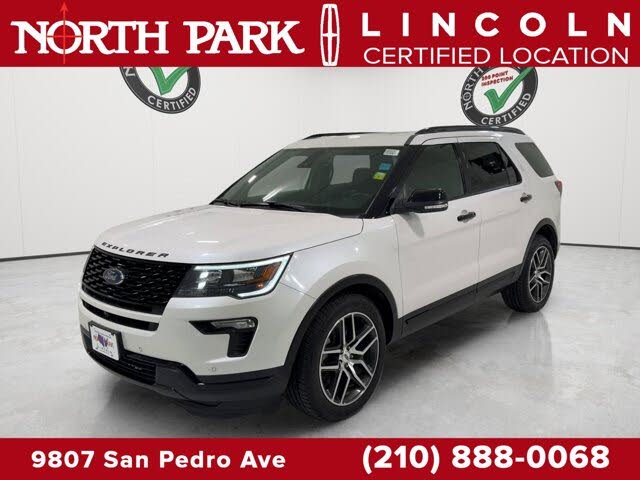 White Platinum Clearcoat Metallic 2018 Ford Explorer SUV / Crossover All-Wheel Drive Automatic