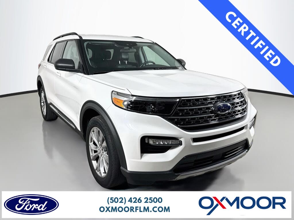 Star White Metallic Tri-Coat 2023 Ford Explorer SUV / Crossover All-Wheel Drive Automatic