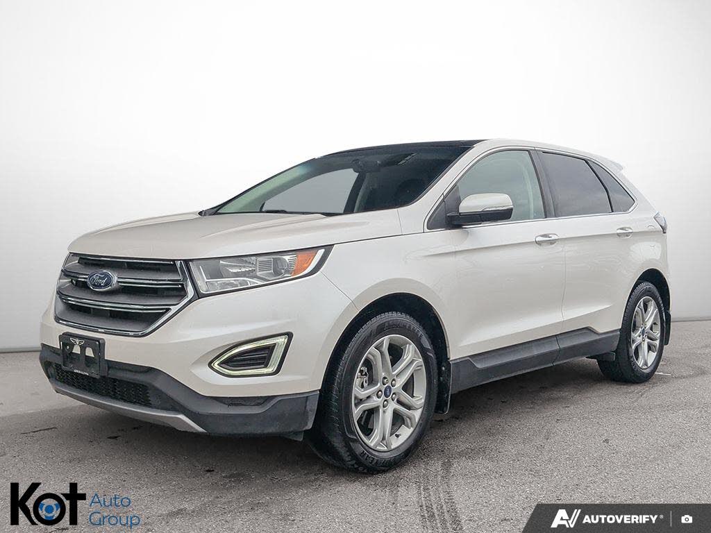White Platinum Metallic Tri-Coat (UG) 2017 Ford Edge SUV / Crossover All-Wheel Drive Automatic