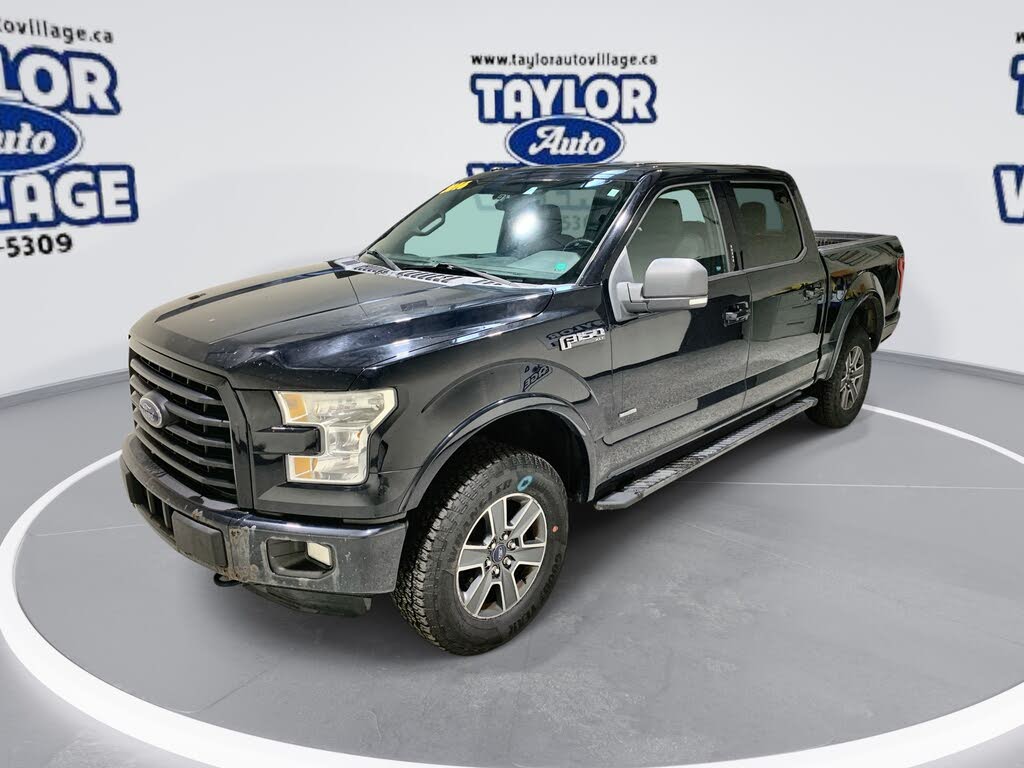 Black 2016 Ford F-150 Pickup Truck Four-Wheel Drive Automatic