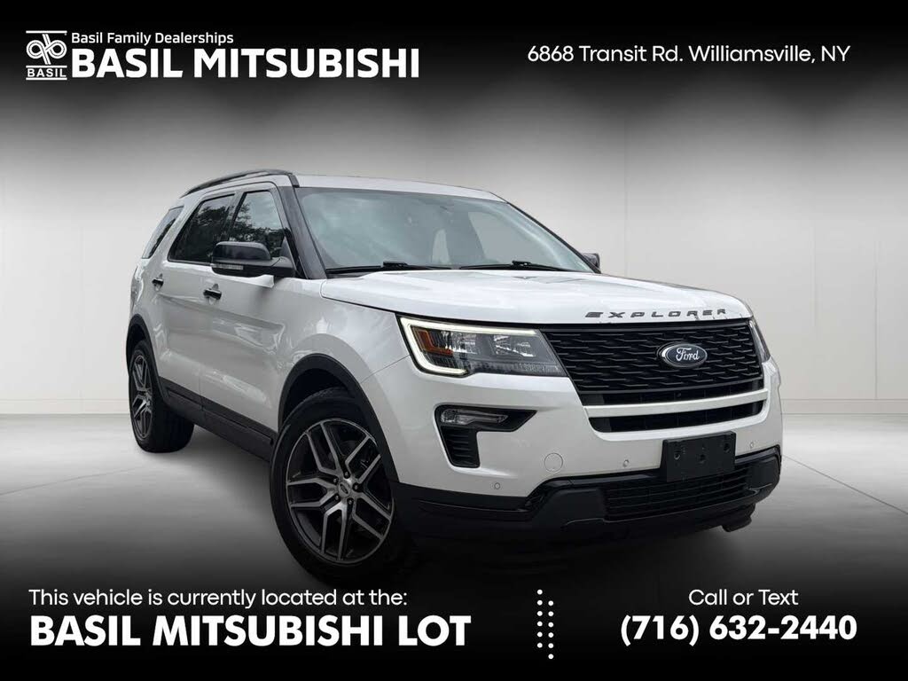White Platinum Metallic Tri-Coat 2018 Ford Explorer SUV / Crossover All-Wheel Drive 6-Speed Automatic