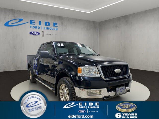 Black Clearcoat 2005 Ford F-150 Pickup Truck Four-Wheel Drive 4-Speed Automatic Overdrive