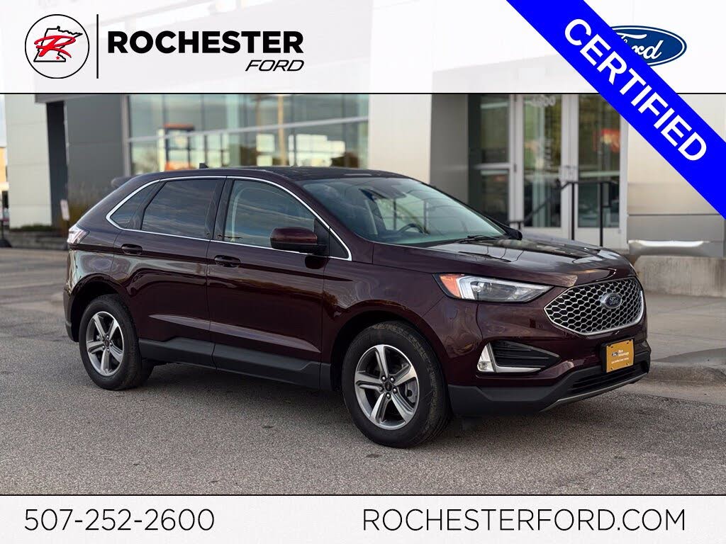 Red (Burgundy) 2024 Ford Edge SUV / Crossover All-Wheel Drive 8-Speed Automatic
