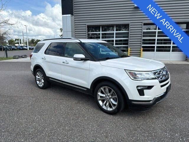 White Platinum Clearcoat Metallic 2018 Ford Explorer SUV / Crossover Front-Wheel Drive 6-Speed Automatic