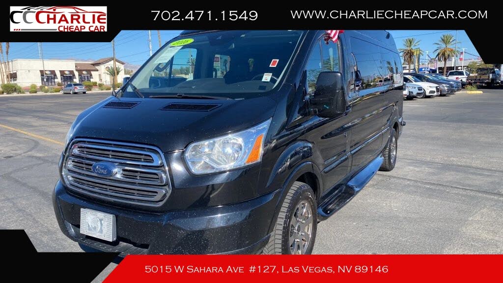 Black 2016 Ford Transit Cargo Van Rear-Wheel Drive 6-Speed Automatic Overdrive