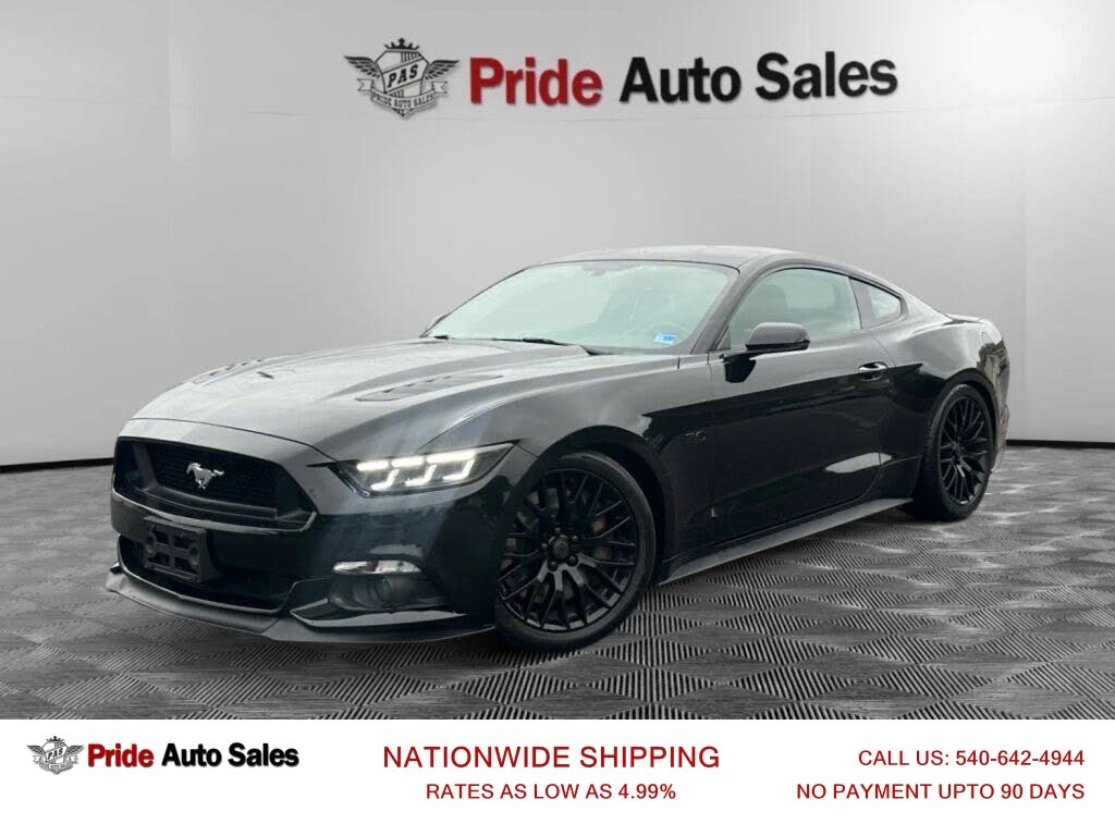 Black 2017 Ford Mustang Coupe Rear-Wheel Drive 6-Speed Manual