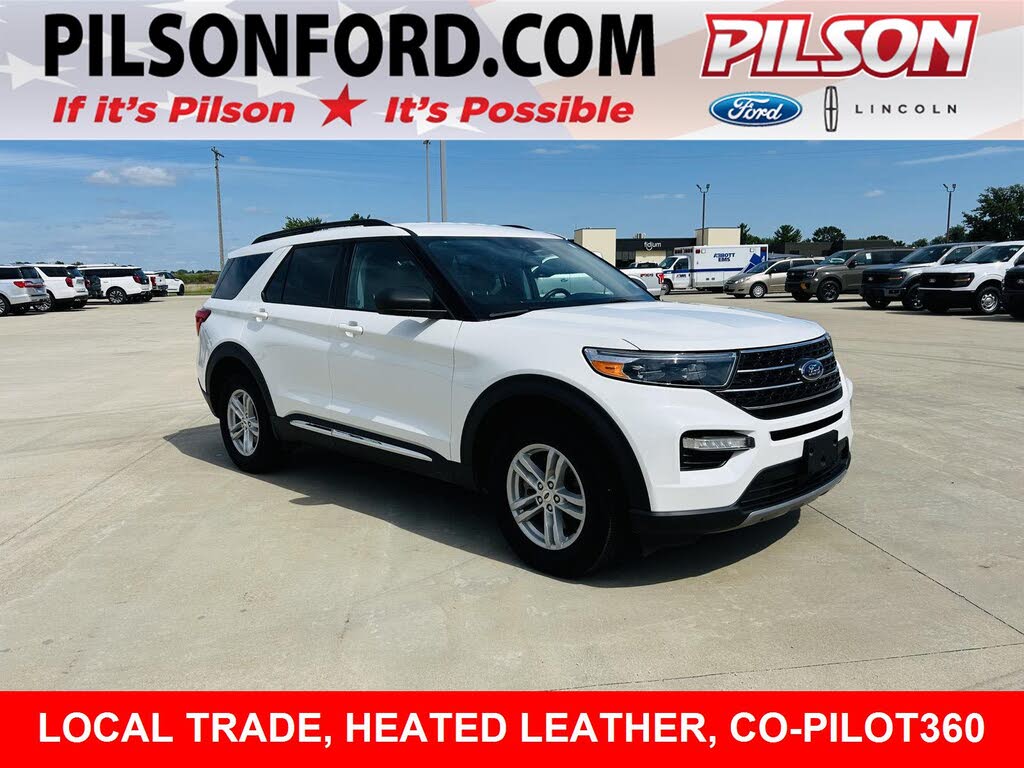Star White Metallic Tri-Coat 2024 Ford Explorer SUV / Crossover All-Wheel Drive Automatic
