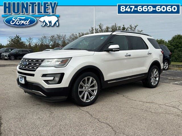 White Platinum Clearcoat Metallic 2016 Ford Explorer SUV / Crossover All-Wheel Drive 6-Speed Automatic