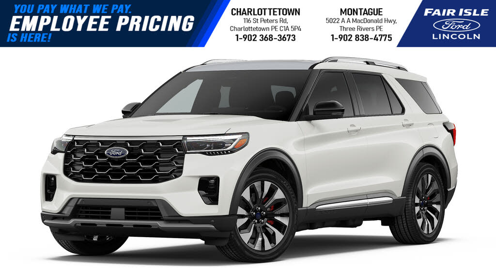 Star White Metallic Tri-Coat 2026 Ford Explorer SUV / Crossover All-Wheel Drive Automatic