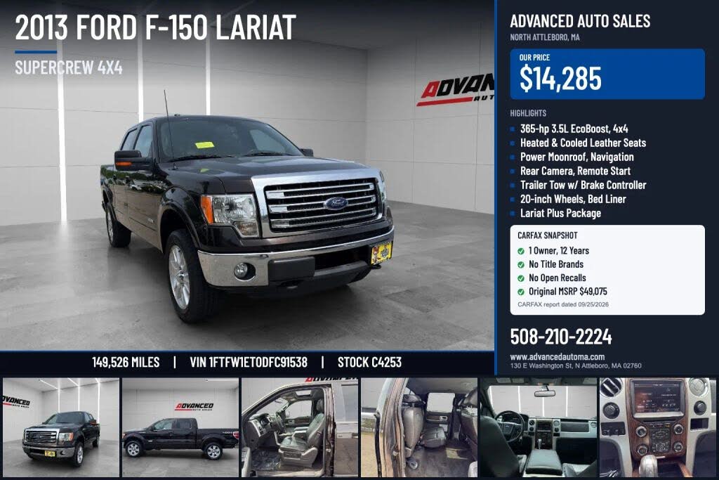 Brown 2013 Ford F-150 Pickup Truck Four-Wheel Drive 6-Speed Automatic
