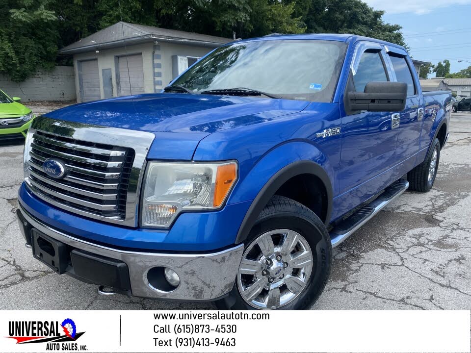 Blue 2011 Ford F-150 Pickup Truck Four-Wheel Drive Automatic