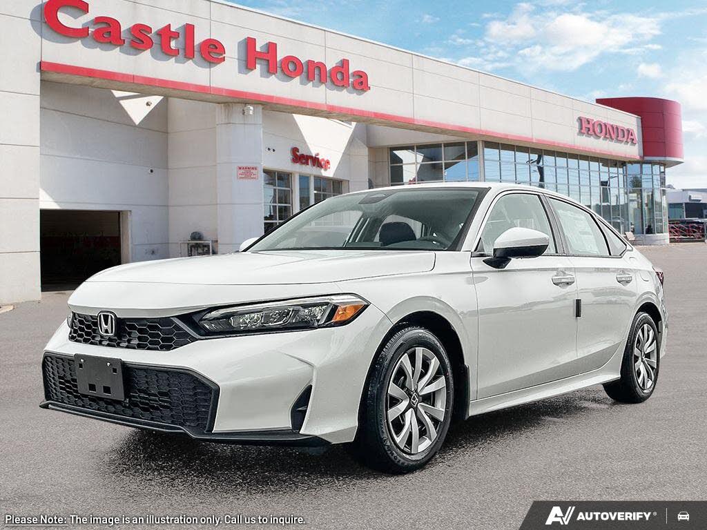 Gray (PLATINUM WHT PR) 2026 Honda Civic Sedan Front-Wheel Drive Automatic