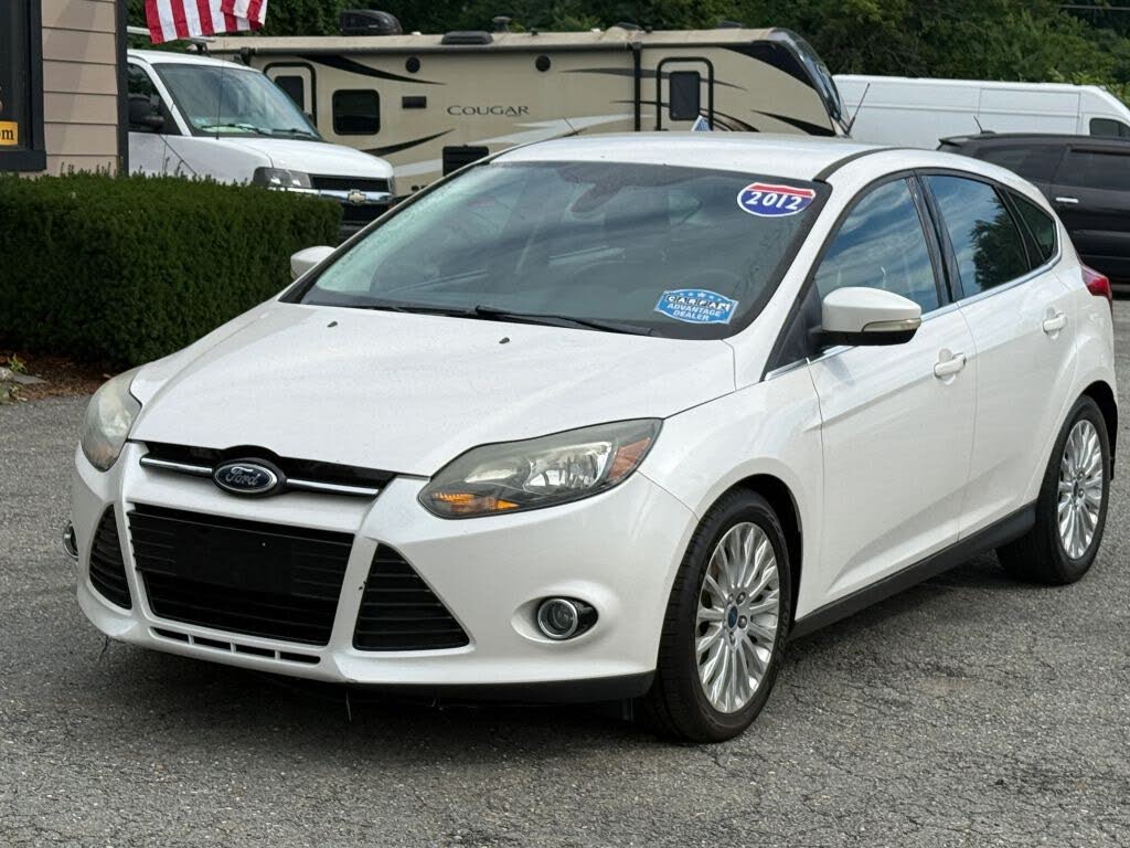 White 2012 Ford Focus Hatchback Front-Wheel Drive 6-Speed Automatic