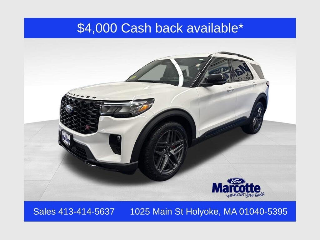 Star White Metallic Tri-Coat 2026 Ford Explorer SUV / Crossover All-Wheel Drive Automatic