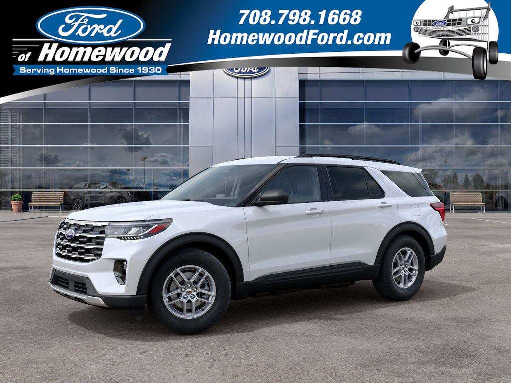 Star White Metallic Tri-Coat 2027 Ford Explorer SUV / Crossover Rear-Wheel Drive Automatic