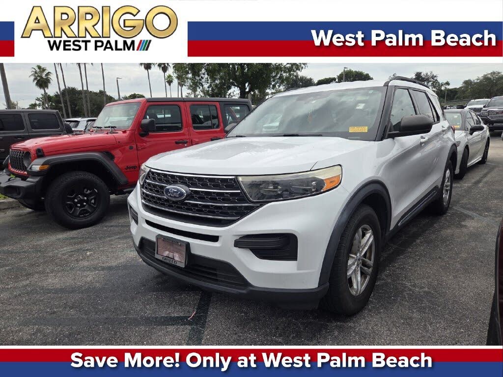 White 2020 Ford Explorer SUV / Crossover Rear-Wheel Drive Automatic