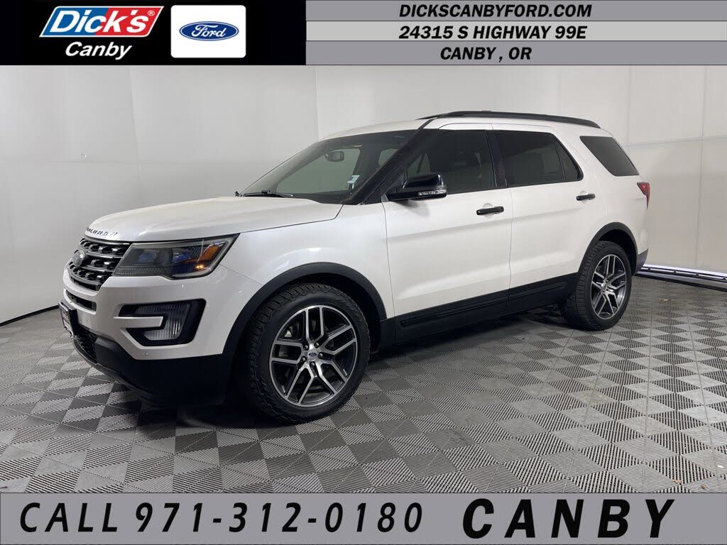White 2016 Ford Explorer SUV / Crossover All-Wheel Drive Automatic