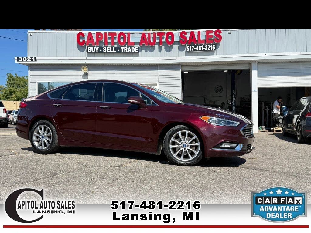 Red (Burgundy) 2017 Ford Fusion Sedan Front-Wheel Drive 6-Speed Automatic