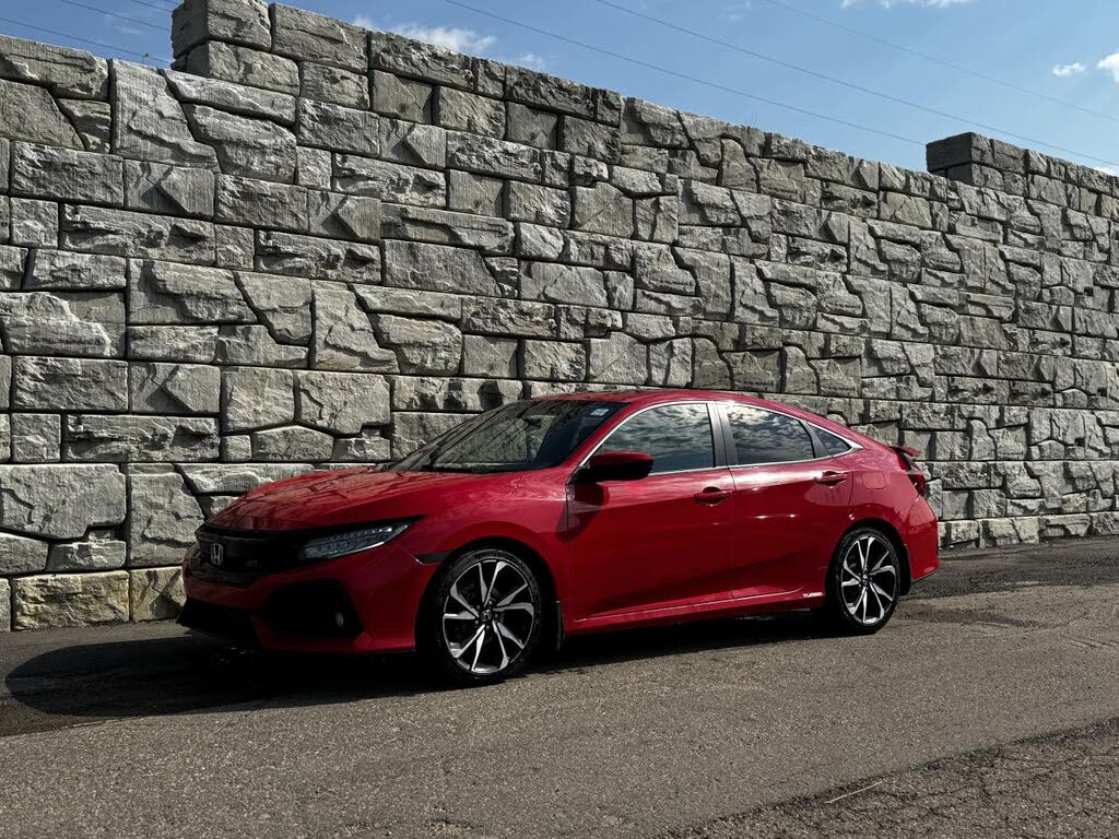 Red 2018 Honda Civic Sedan Front-Wheel Drive Manual