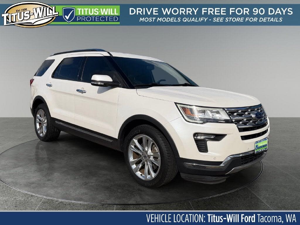 White Platinum Clearcoat Metallic 2018 Ford Explorer SUV / Crossover Front-Wheel Drive 6-Speed Automatic