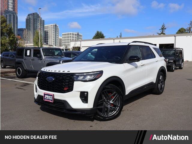 Star White Metallic Tri-Coat 2025 Ford Explorer SUV / Crossover All-Wheel Drive Automatic