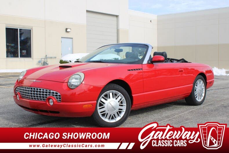Red 2002 Ford Thunderbird Convertible Rear-Wheel Drive 5-Speed Automatic