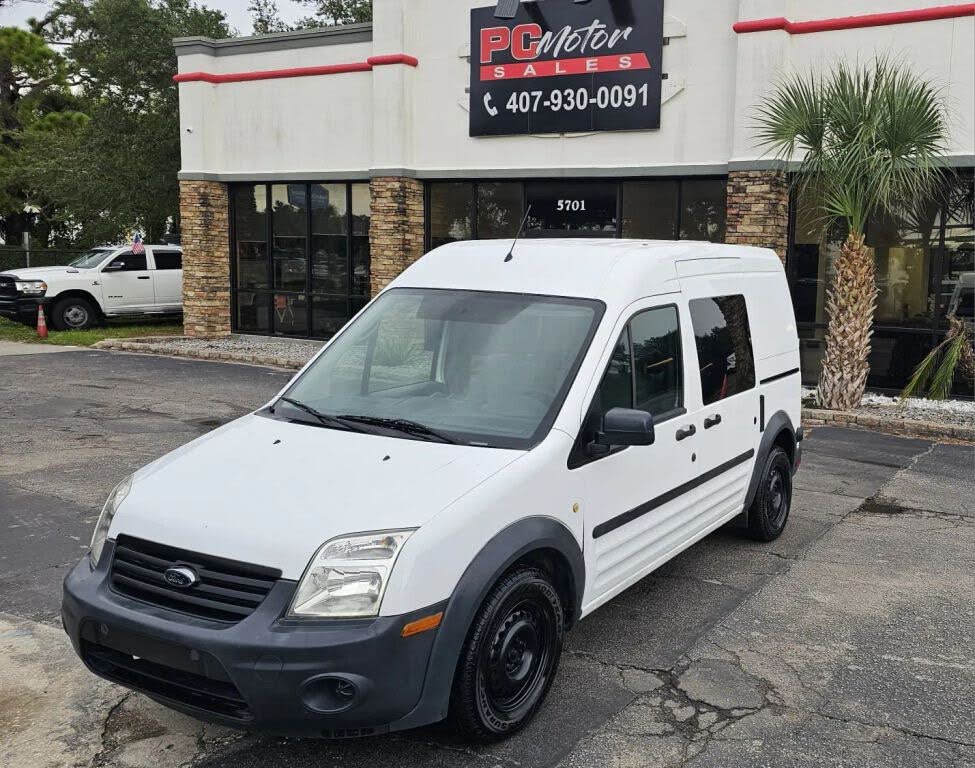 White 2012 Ford Transit Connect Van Front-Wheel Drive 4-Speed Automatic Overdrive