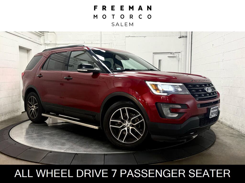 Ruby Red Metallic Tinted Clearcoat 2017 Ford Explorer SUV / Crossover All-Wheel Drive 6-Speed Automatic