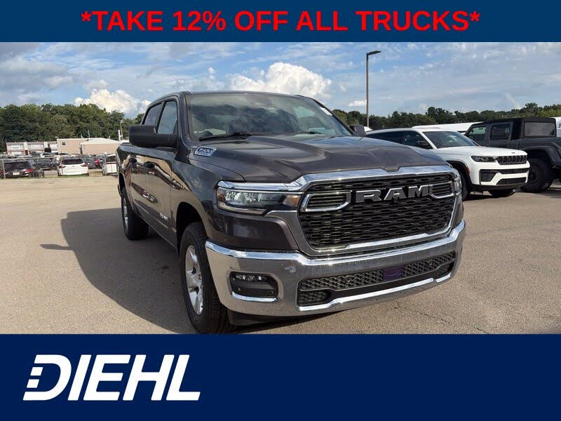 Gray (Granite Crystal Metallic Clearcoat) 2026 RAM 1500 Pickup Truck Four-Wheel Drive 8-Speed Automatic