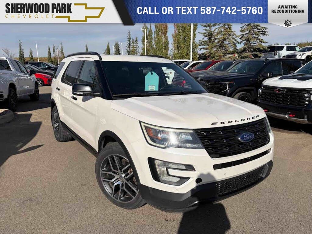 White 2016 Ford Explorer SUV / Crossover All-Wheel Drive Automatic