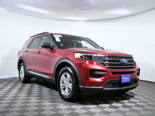 Red Metallic 2020 Ford Explorer SUV / Crossover All-Wheel Drive Automatic
